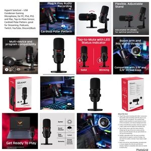 HyperX SoloCast USB gaming microphone NEW OPEN BOX